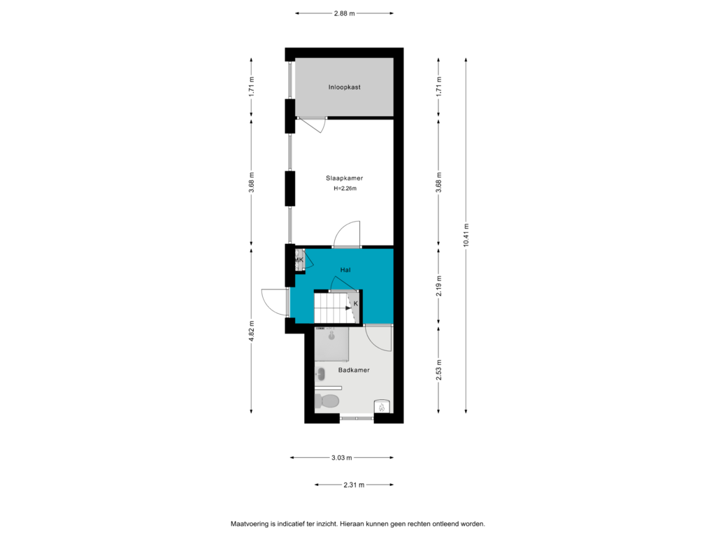 View floorplan of Begane grond  Achterhuis of Nachtegaallaan 36