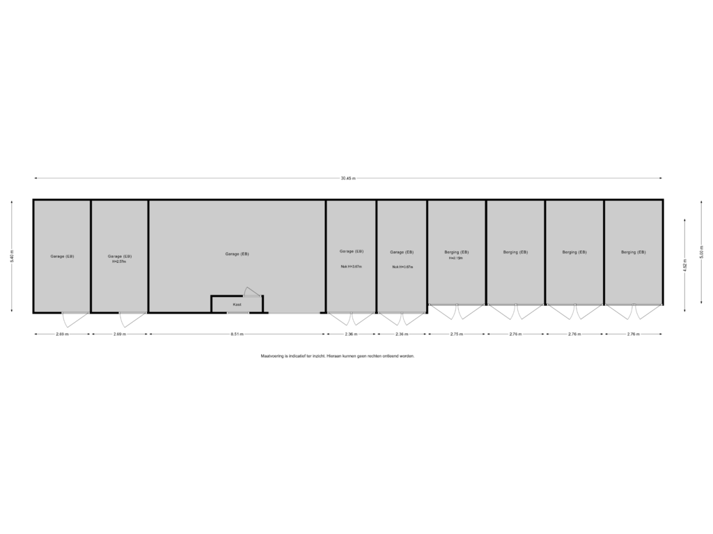 View floorplan of Garage 1 of Nachtegaallaan 36