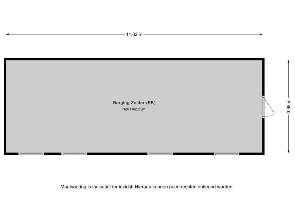 View floorplan of Garage  zolder of Nachtegaallaan 36