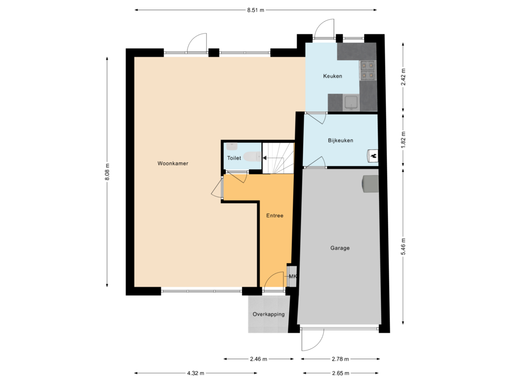 Bekijk plattegrond van Begane Grond van Hooiakker 2