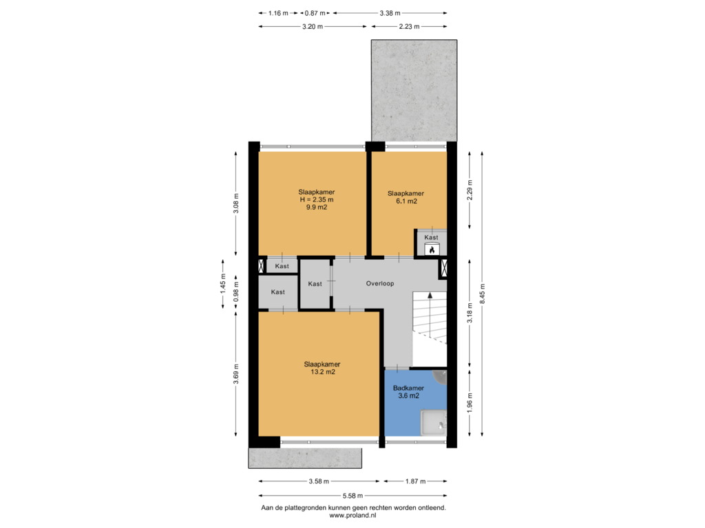 View floorplan of 1e Verdieping of Prinsessenweg 77