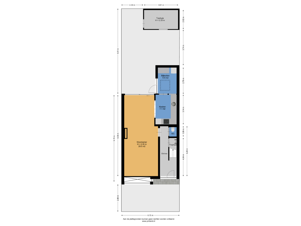 View floorplan of Begane Grond Met Kavel of Prinsessenweg 77