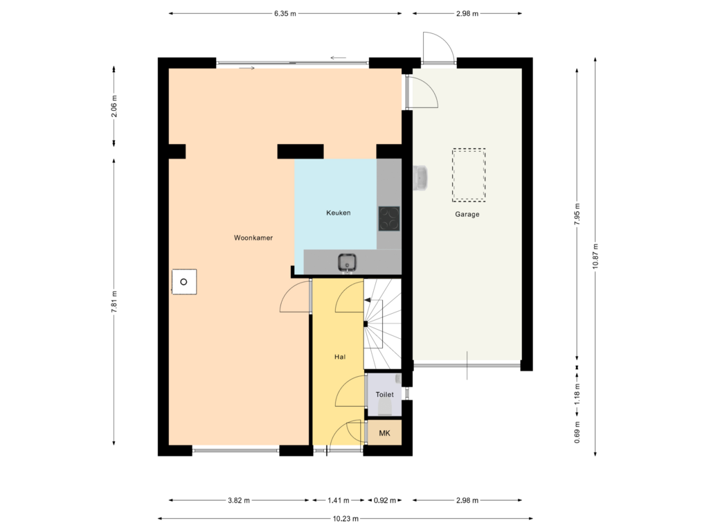 Bekijk plattegrond van First floor van Walburg 51