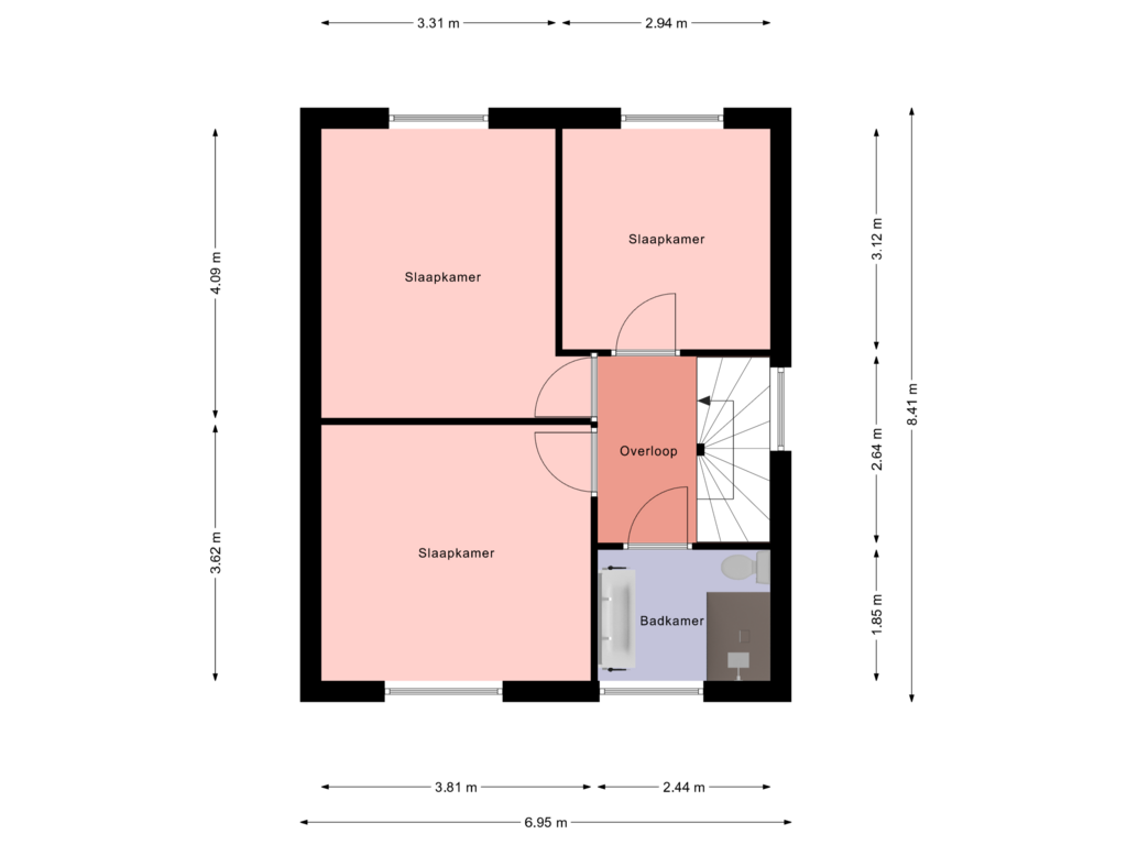 Bekijk plattegrond van Floor 1 van Walburg 51