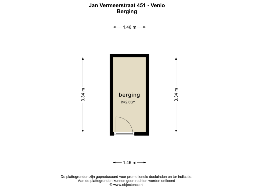 Bekijk plattegrond van Berging van Jan Vermeerstraat 451