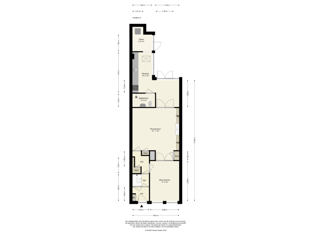 Bekijk plattegrond van Begane Grond van Singelstraat 29