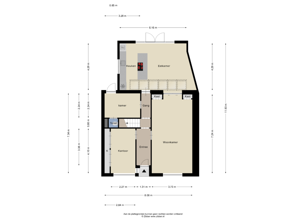 View floorplan of Begane Grond of Gerardus Majellastraat 19