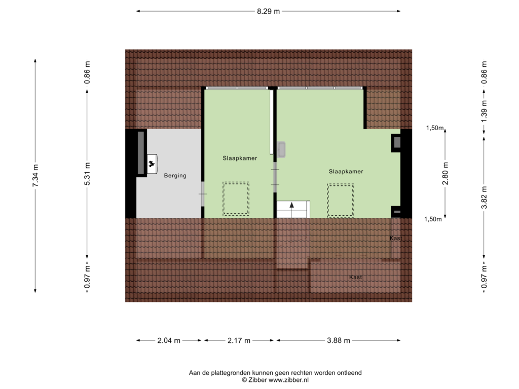 View floorplan of Tweede Verdieping of Gerardus Majellastraat 19