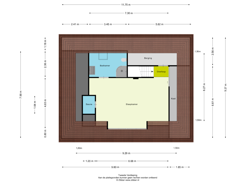 View floorplan of Tweede Verdieping of de Weem 15