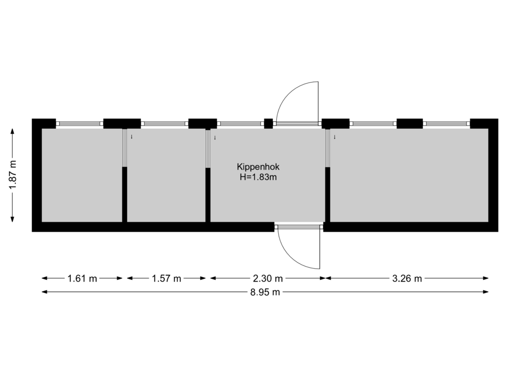 Bekijk plattegrond van Kippenhok van Patrijslaan 2