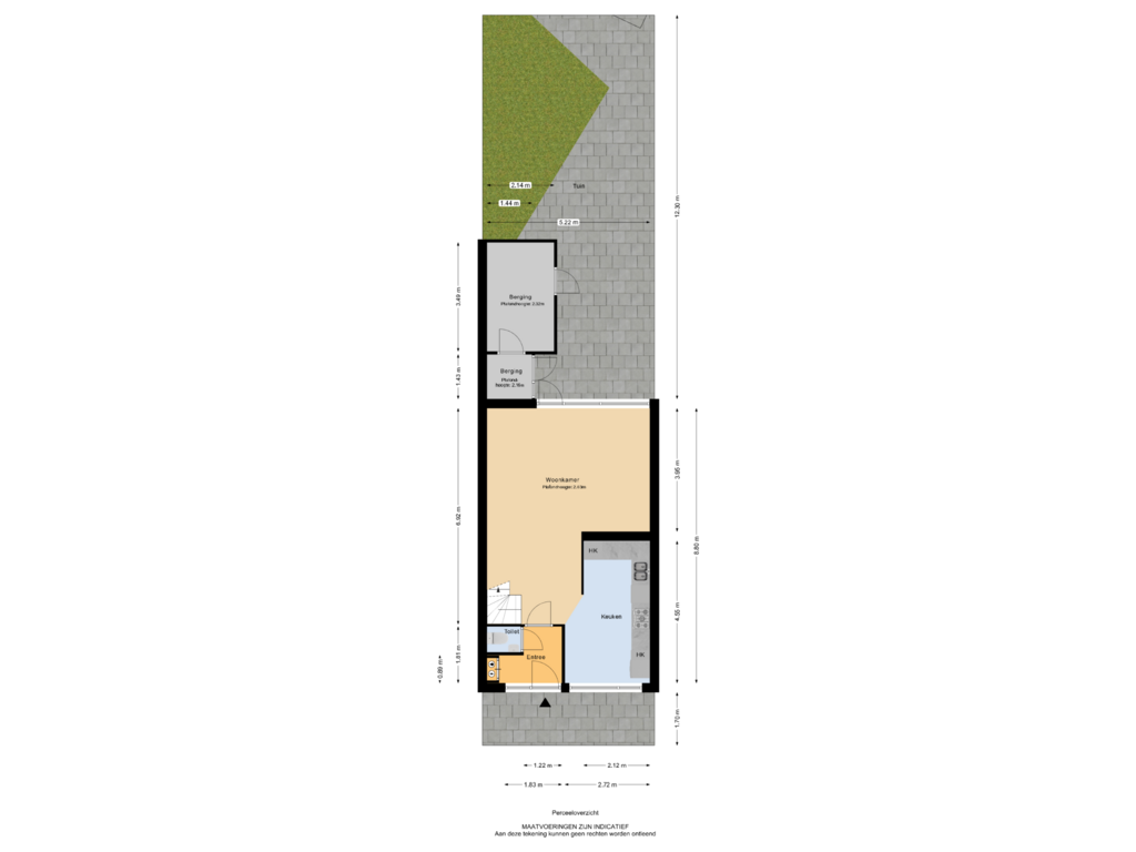 View floorplan of Perceeloverzicht of Walenburg 62