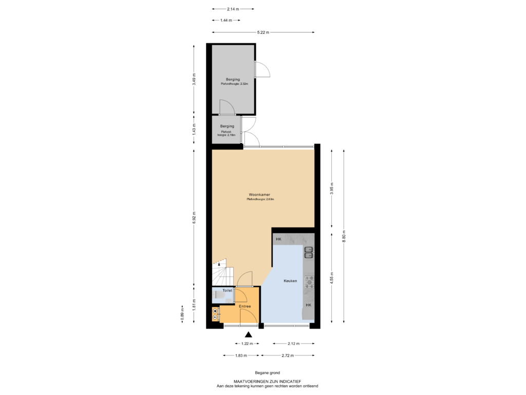 View floorplan of Begane grond of Walenburg 62