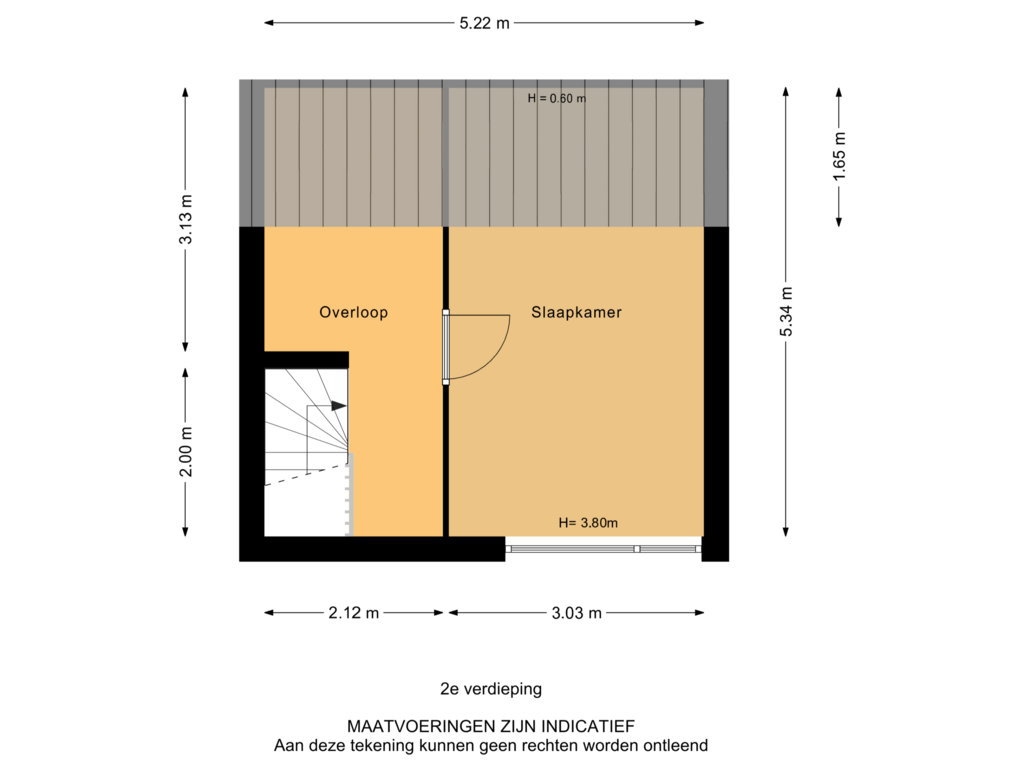 View floorplan of 2e verdieping of Walenburg 62