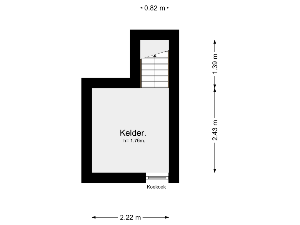 Bekijk plattegrond van Kelder van Leusderweg 261