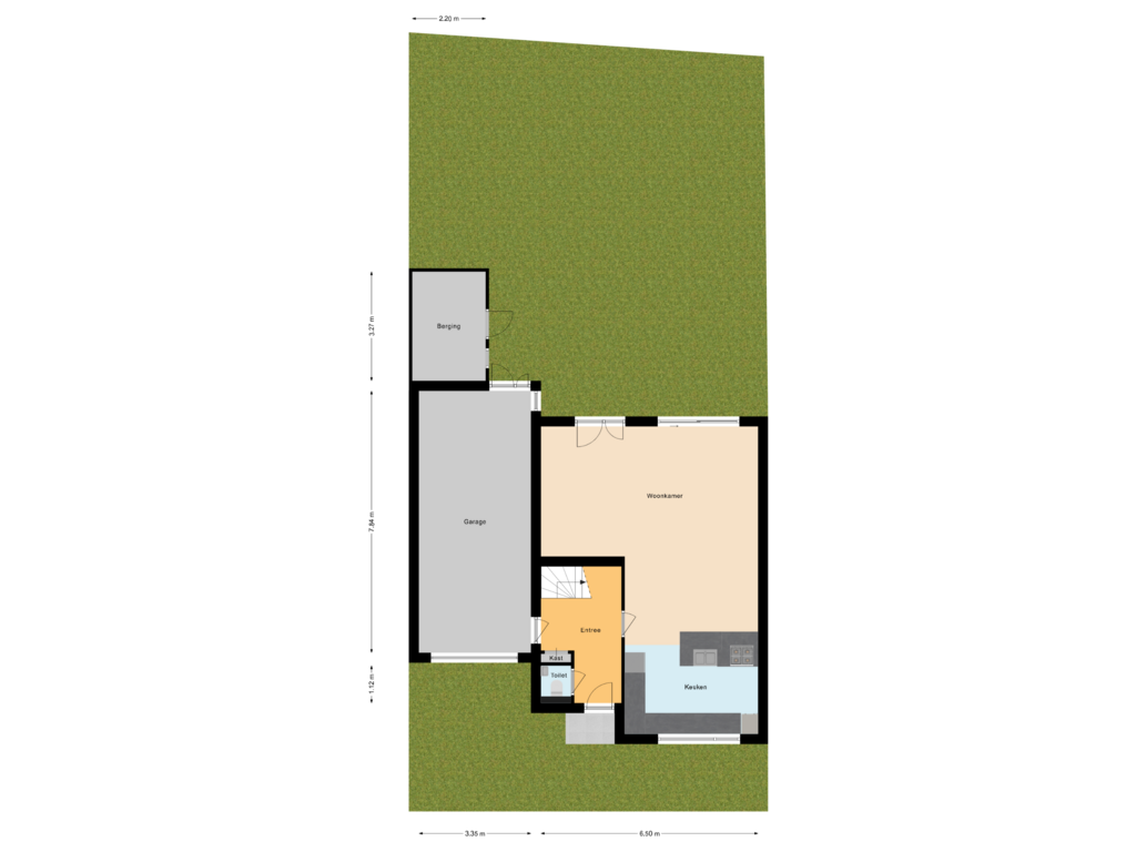 Bekijk plattegrond van Begane grond Met Tuin van Liesbeth Tilanusplein 10-A