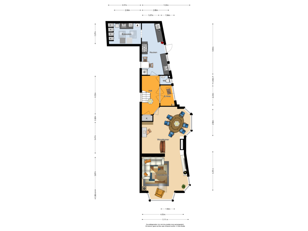 View floorplan of Begane grond of Eiklaan 35