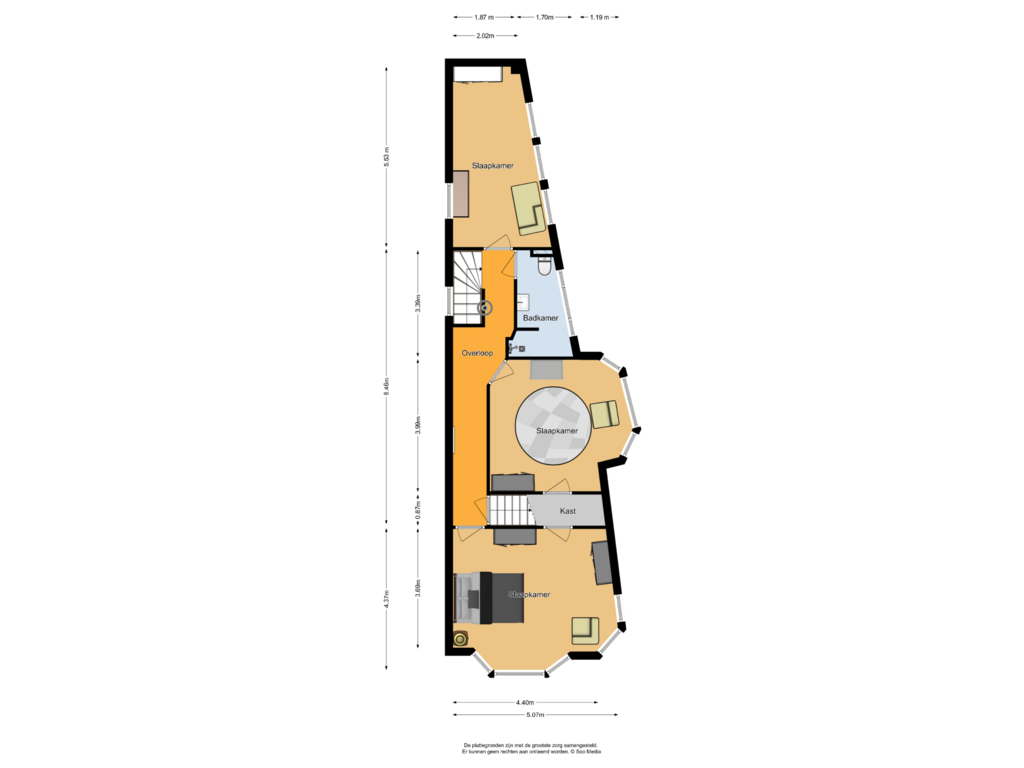 View floorplan of 1e Verdieping of Eiklaan 35