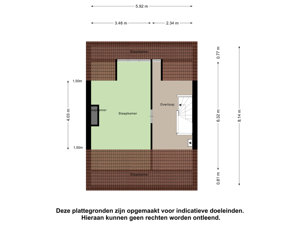 Bekijk plattegrond van Tweede Verdieping van De Kievit 22