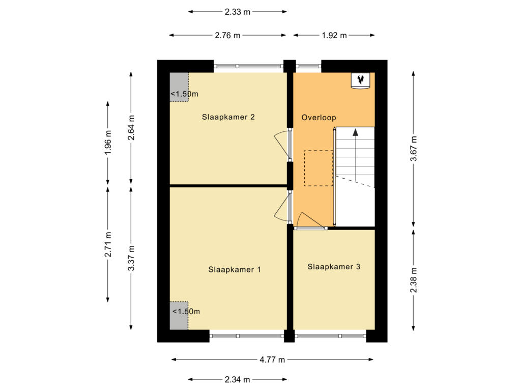 Bekijk plattegrond van Eerste verdieping van Victor de Stuerslaan 12