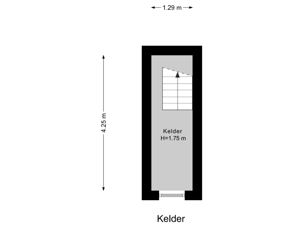 Bekijk plattegrond van Kelder van Fabriekstraat 34