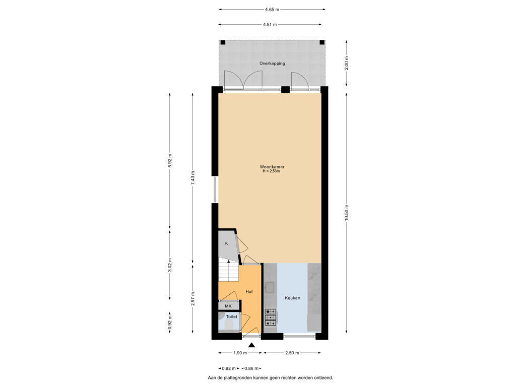 Bekijk plattegrond van Begane Grond van Vicarielaan 1