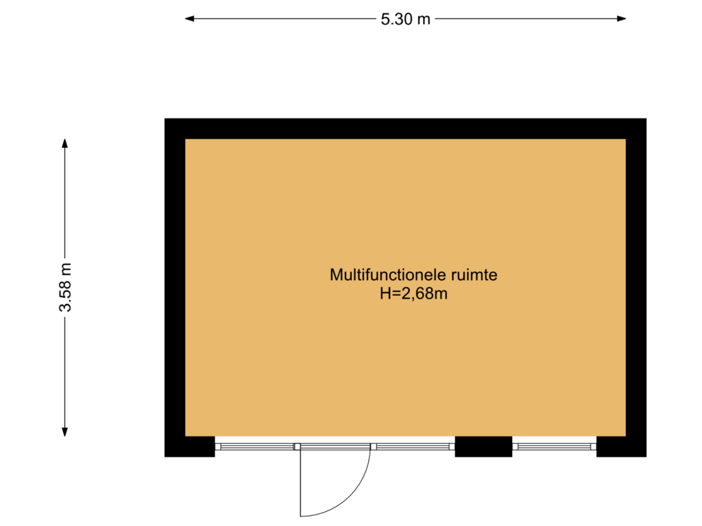 View floorplan of Bijgebouw of Steynlaan 36-C