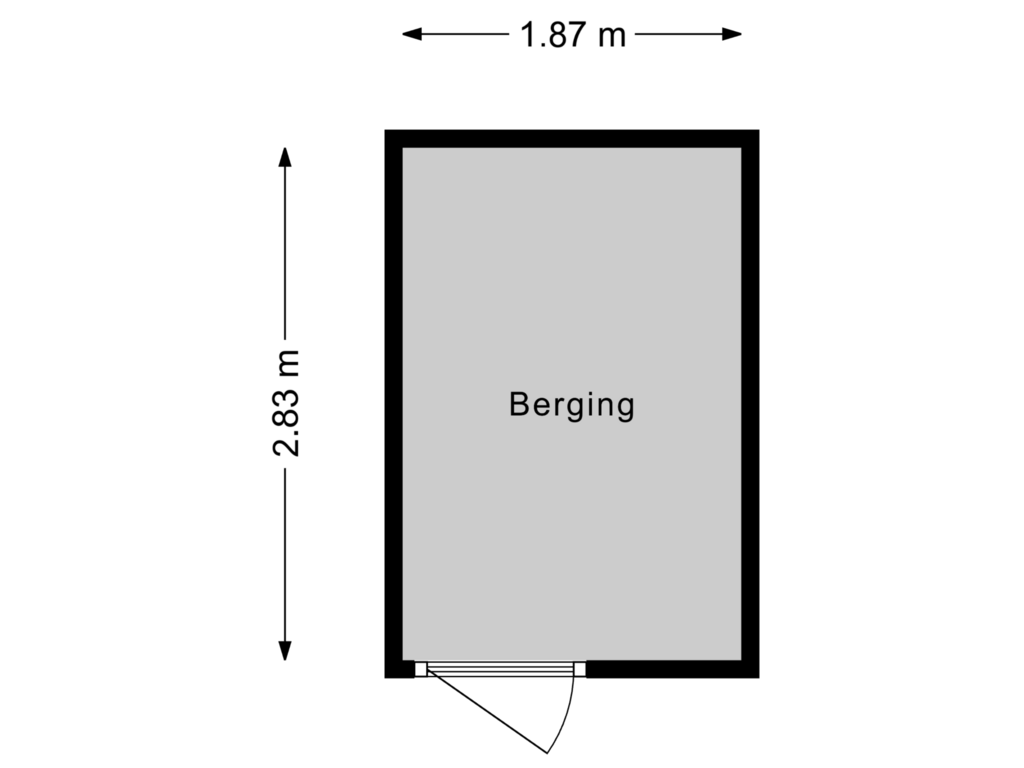 Bekijk plattegrond van Berging van Laan op Zuid 1642