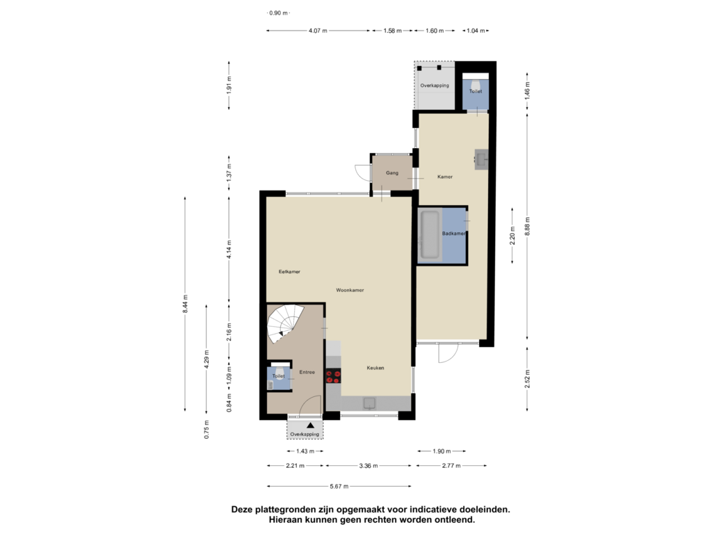 Bekijk plattegrond van Begane Grond van Willem Witsenlaan 15