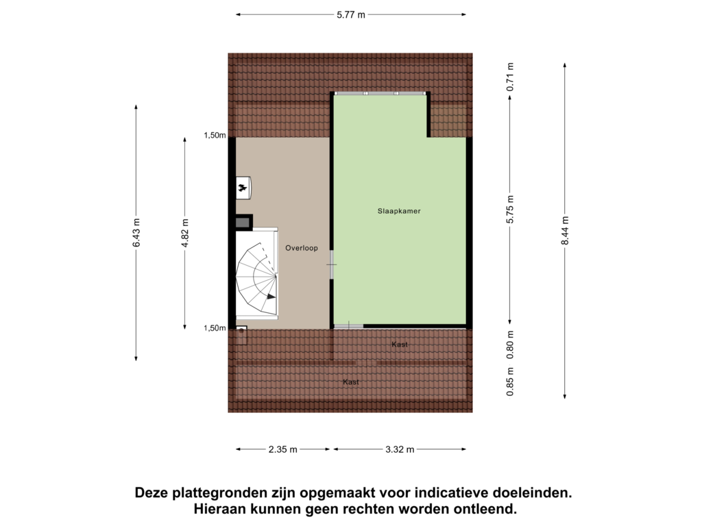 Bekijk plattegrond van Tweede Verdieping van Willem Witsenlaan 15