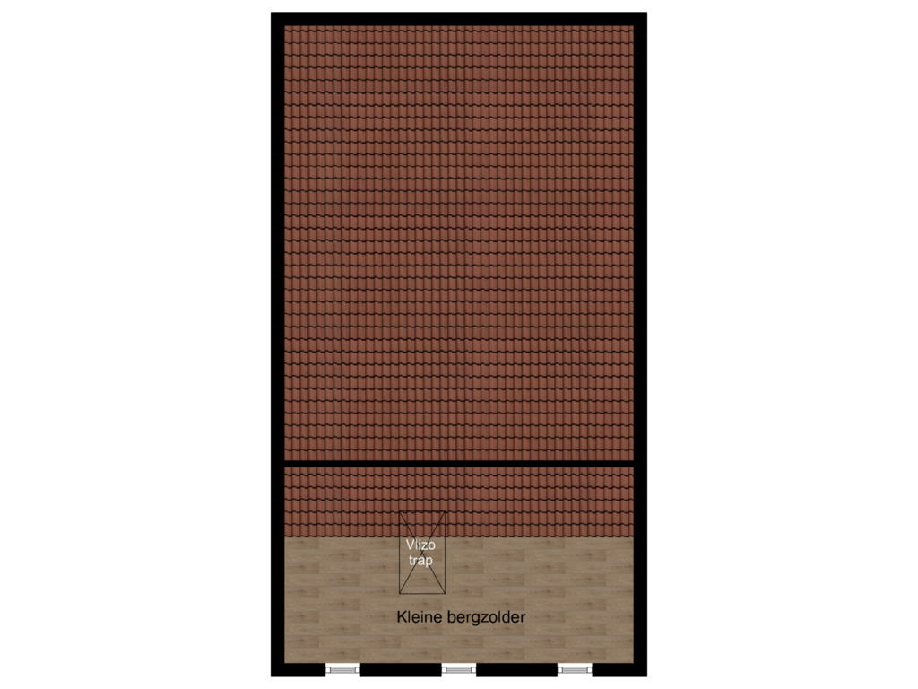 View floorplan of Bergzolder of Toon Kortoomsstraat 10