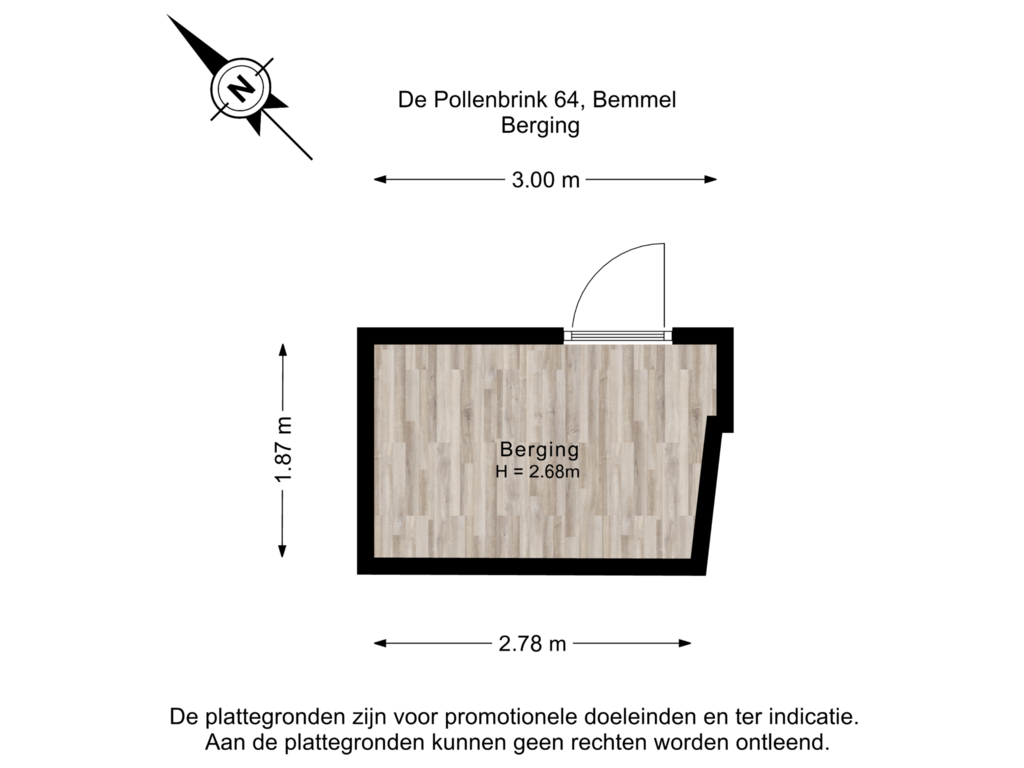 View floorplan of Berging of de Pollenbrink 64