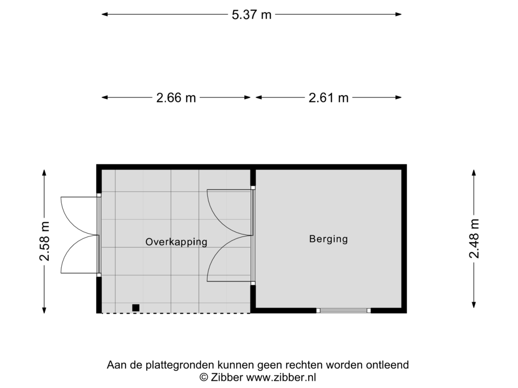 Bekijk plattegrond van Berging van G.H.A.de Zeeuwstraat 25