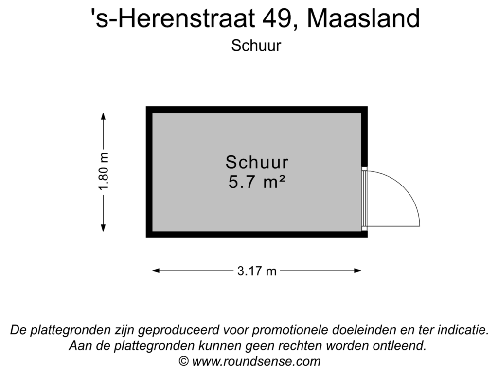 Bekijk plattegrond van Schuur van 's-Herenstraat 49