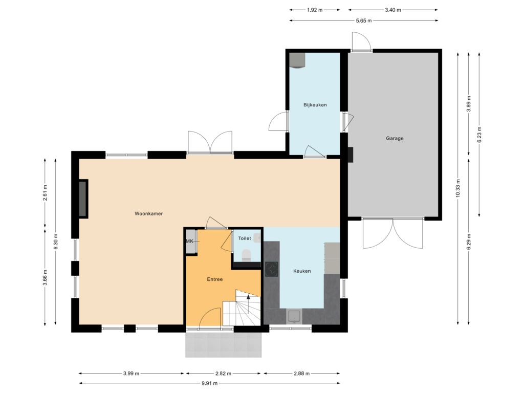 Bekijk plattegrond van Begane grond van Meerval 10