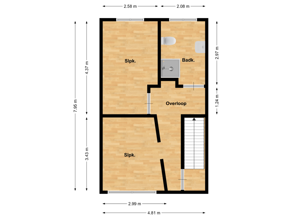 Bekijk plattegrond van 1v van Antoniusstraat 71