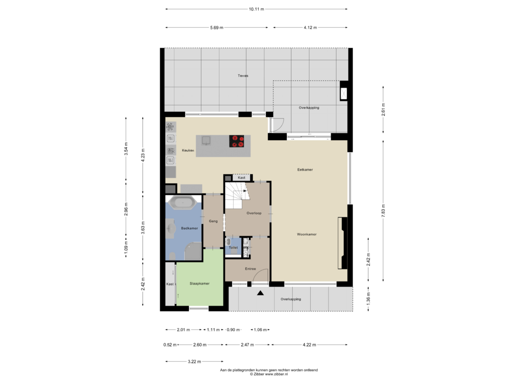 View floorplan of Begane Grond of Sittarderweg 33