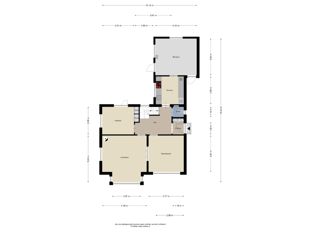 Bekijk plattegrond van Begane grond van Oelerweg 98-A