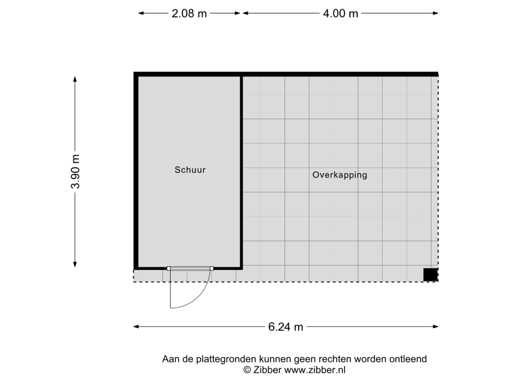 Bekijk plattegrond van Berging van Oelerweg 98-A