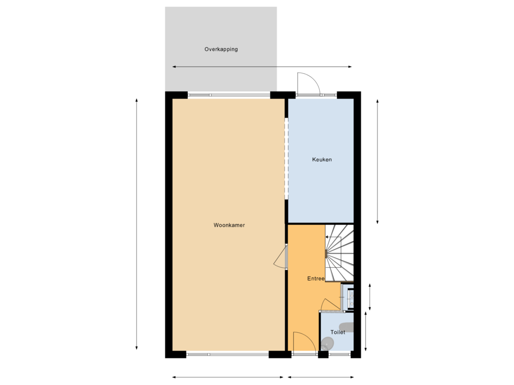 View floorplan of Begane grond of Ireneplein 21