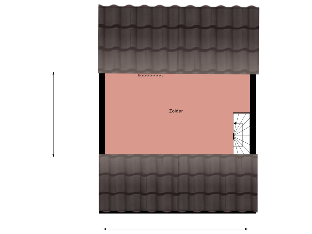 View floorplan of Tweede verdieping of Ireneplein 21