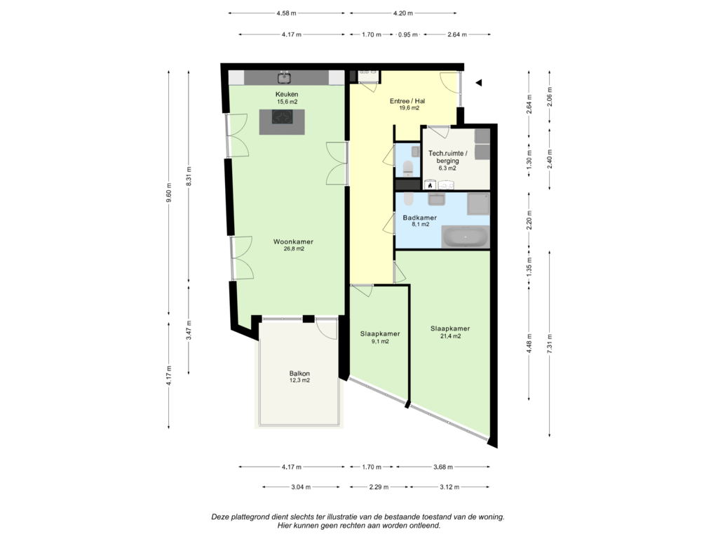 Bekijk plattegrond van Appartement van Dorpstraat 93-E