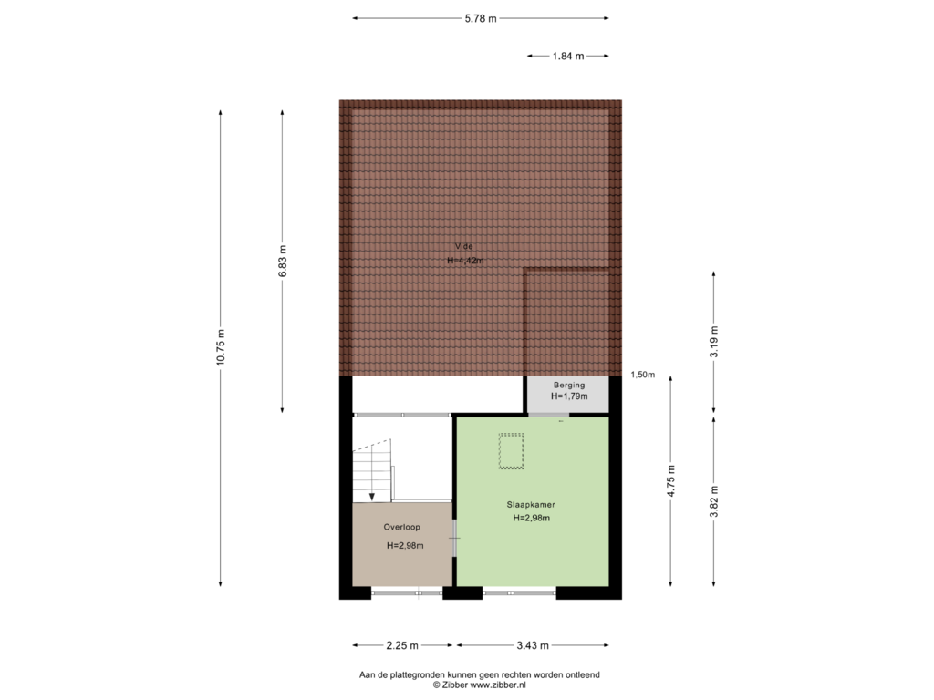 View floorplan of Eerste Verdieping of Horsweg 144