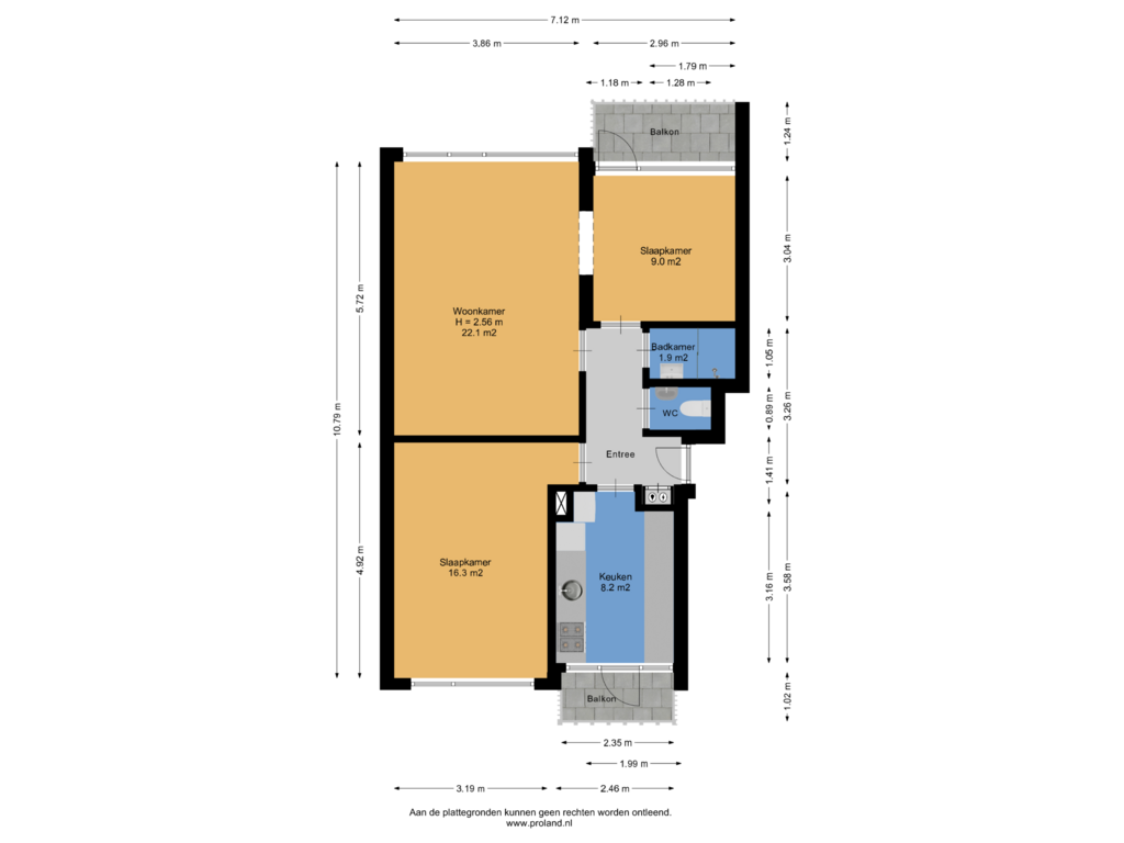 View floorplan of Appartement of Helperzoom 289