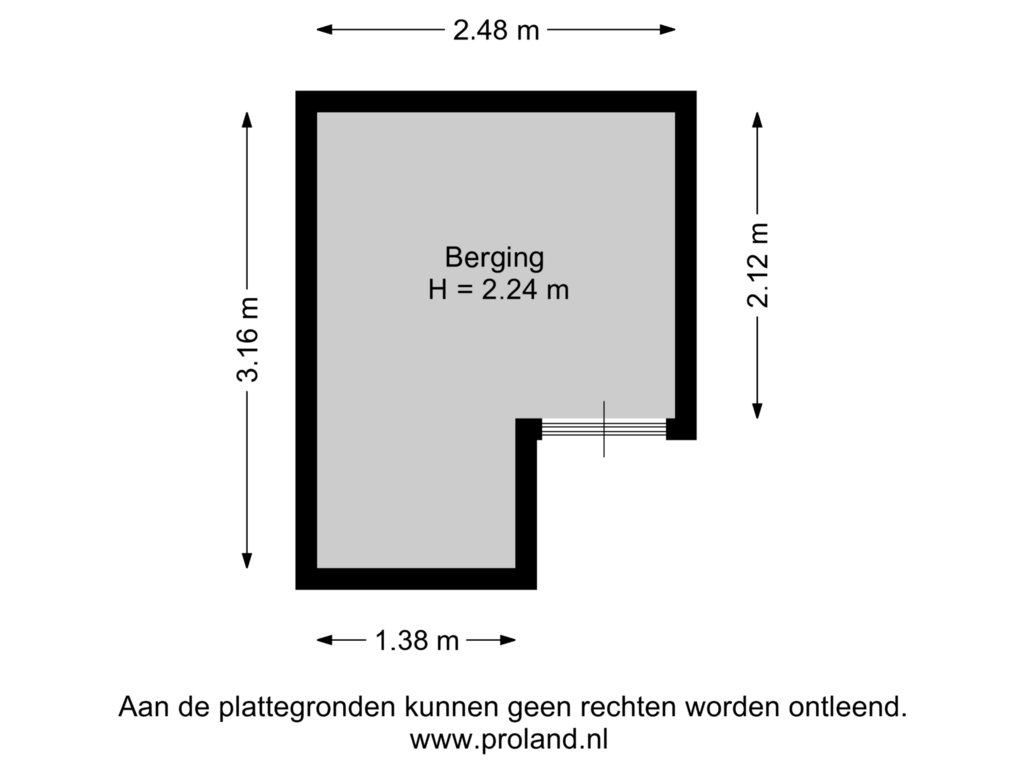 View floorplan of Berging of Helperzoom 289