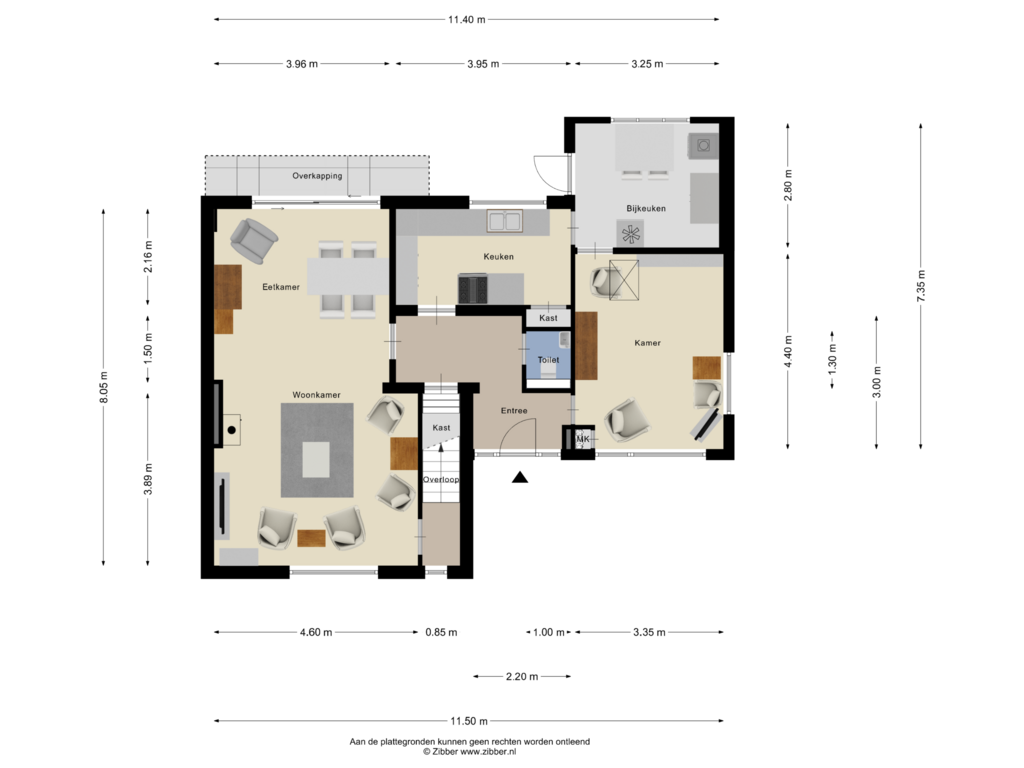 View floorplan of Begane Grond of Wollenbergstraat 33