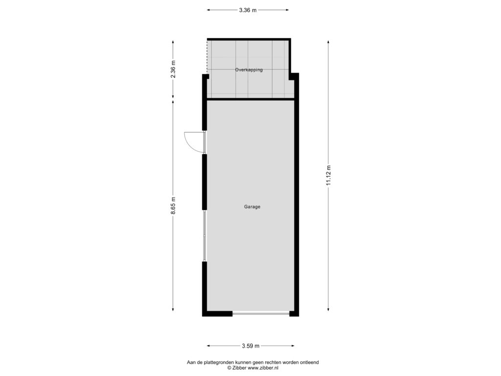 View floorplan of Garage of Wollenbergstraat 33