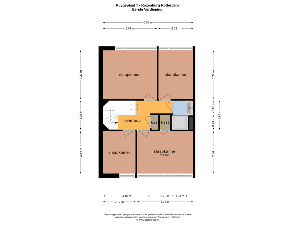 Bekijk plattegrond van EERSTE VERDIEPING van Ruygeplaat 1