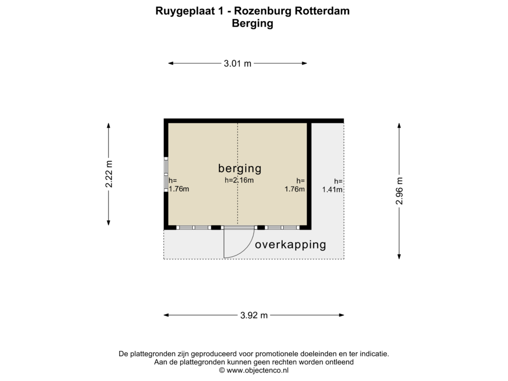 Bekijk plattegrond van BERGING van Ruygeplaat 1