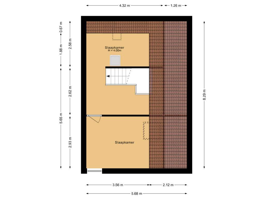 Bekijk plattegrond van Tweede verdieping van Fraeylemaborg 13