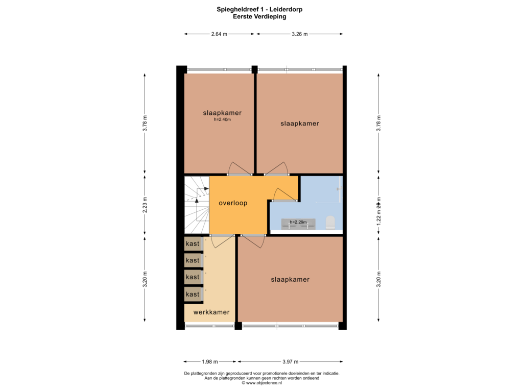 Bekijk plattegrond van EERSTE VERDIEPING van Spiegheldreef 1